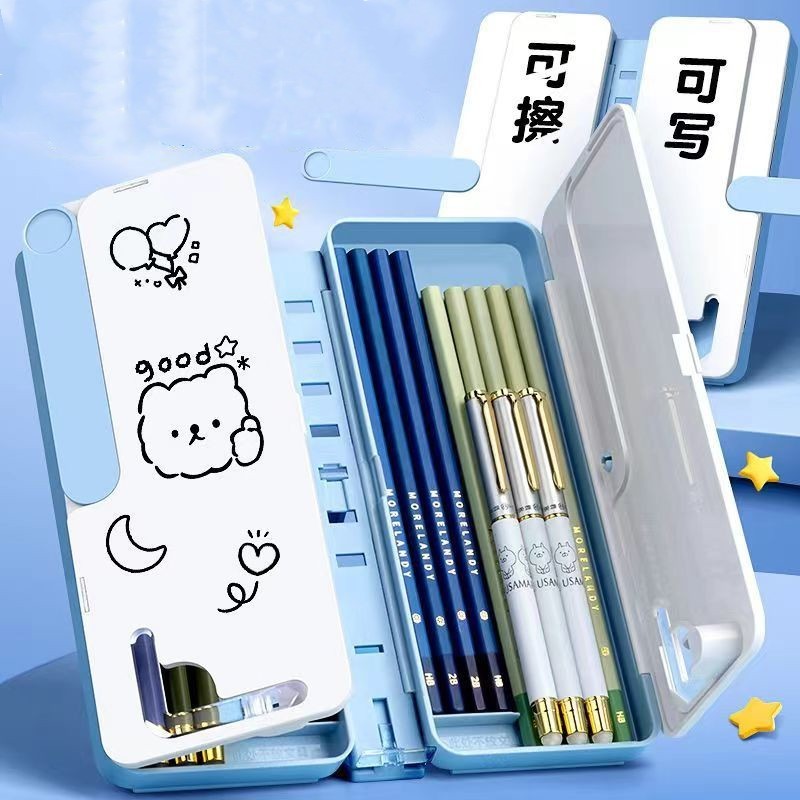 

[CHARMANT] K Pensil Lipat Multifungsi 2IN1 Tempat Penyimpanan Alat Tulis Sekolah Anak/K Pensil Rak