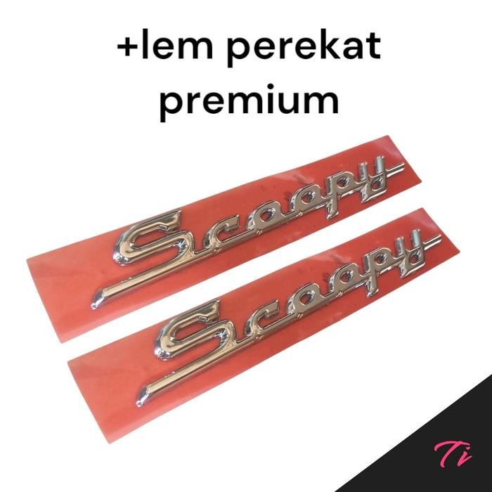 Logo Emblem Scoopy 3D 2014-2016 Lem Perekat Premium *