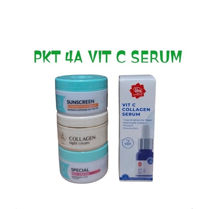 VIVA Paket Anti Flek Noda Hitam Paket Flek Glowing Serum Viva Paket Perawatan Skincare Serum Gold