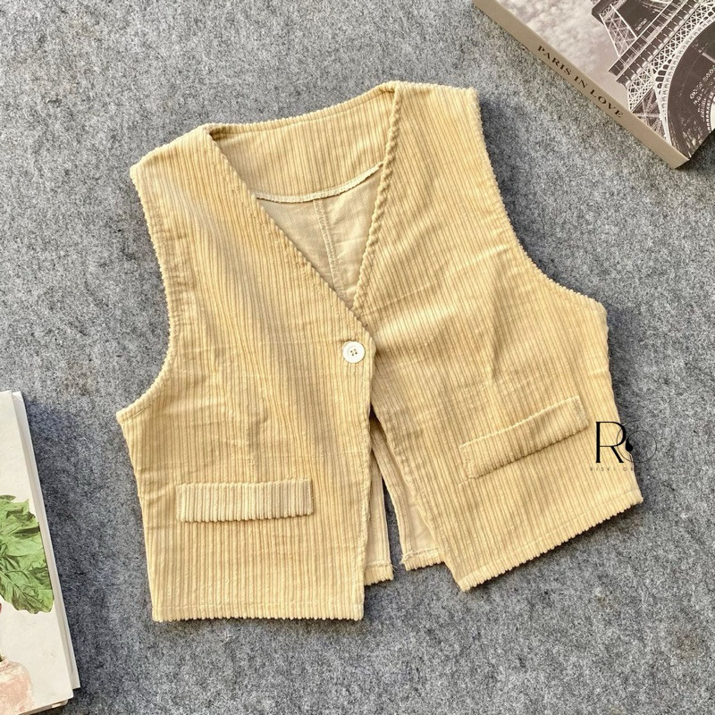 BEST PROMO Sella Vest Corduroy Rompi Wanita Corduroy One set Wanita Kekinian Rompi Premium Emma Set