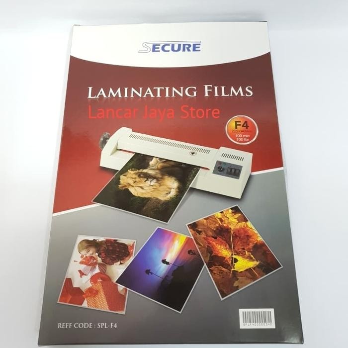 

SendToday- Plastik Laminating Secure F4 100 Micron Laminating Film Secure F4