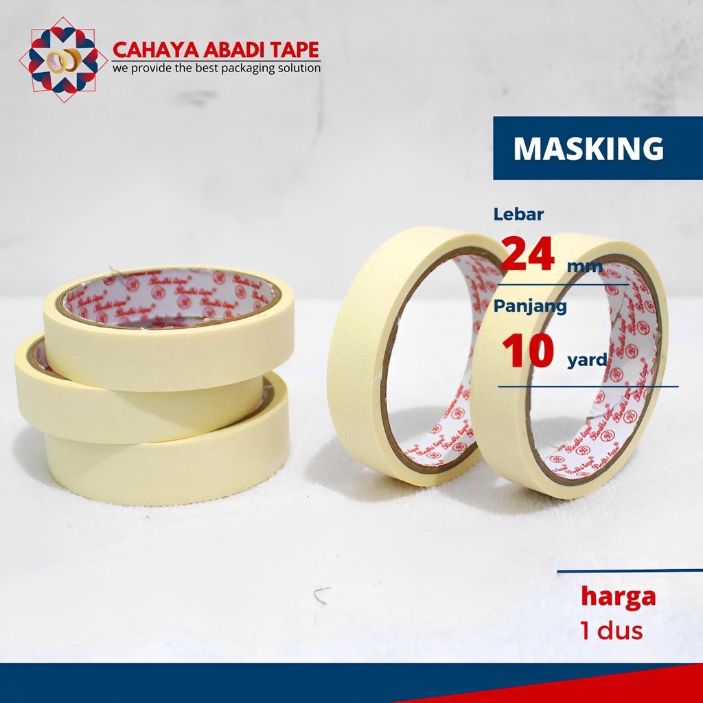 

LAKBAN KERTAS/MASKING BODHI 20MM X 10 YARD ( PER DUS )