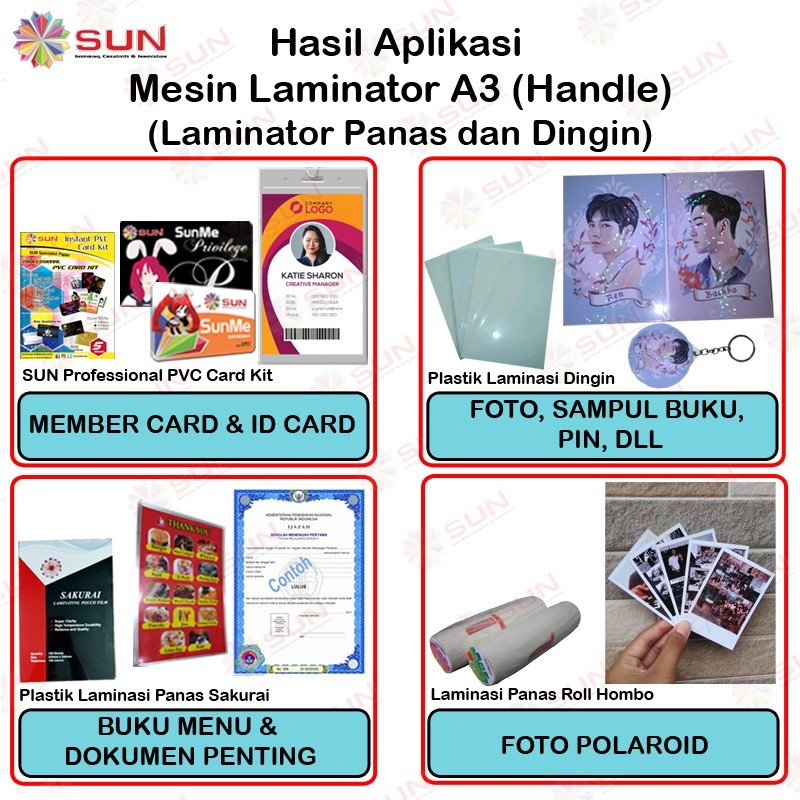 

Mesin Laminating Laminasi A3+ 320mm Laminator (330D Pro/320D) + Handle / A2 46 cm GKT