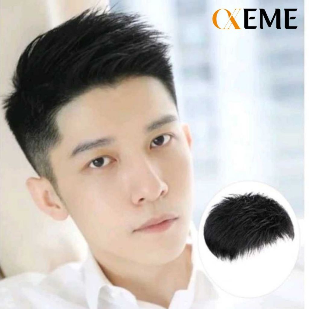 OXEME - Wig Pria Natural / Wig pria / Wig palsu / Rambut palsu / Hair toupe / Rambut palsu pria