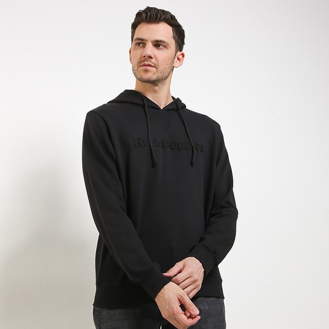 Hoodie Pria Hush Puppies Munched 4 Black