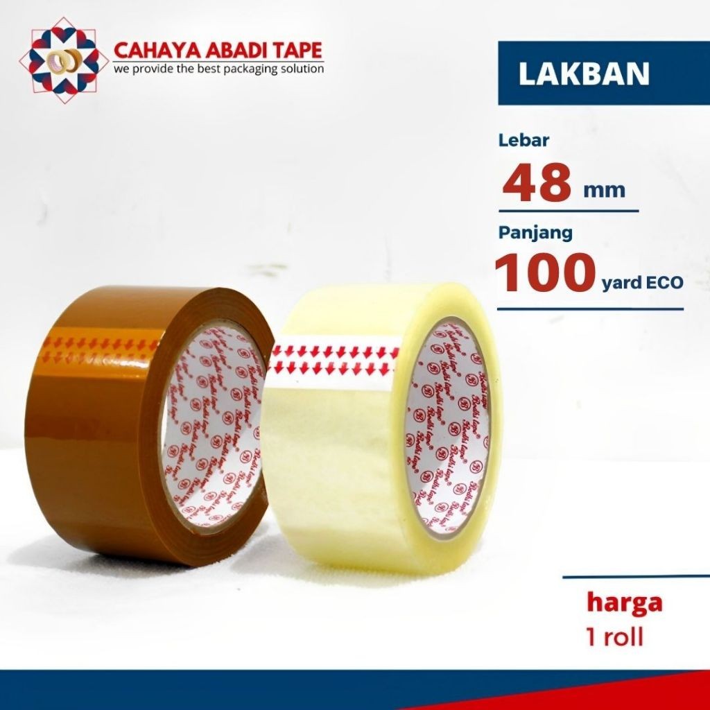 

LAKBAN BENING BODHI 48MM X 100YARD (ECO) TERMURAH PER DUS KHUSUS /
