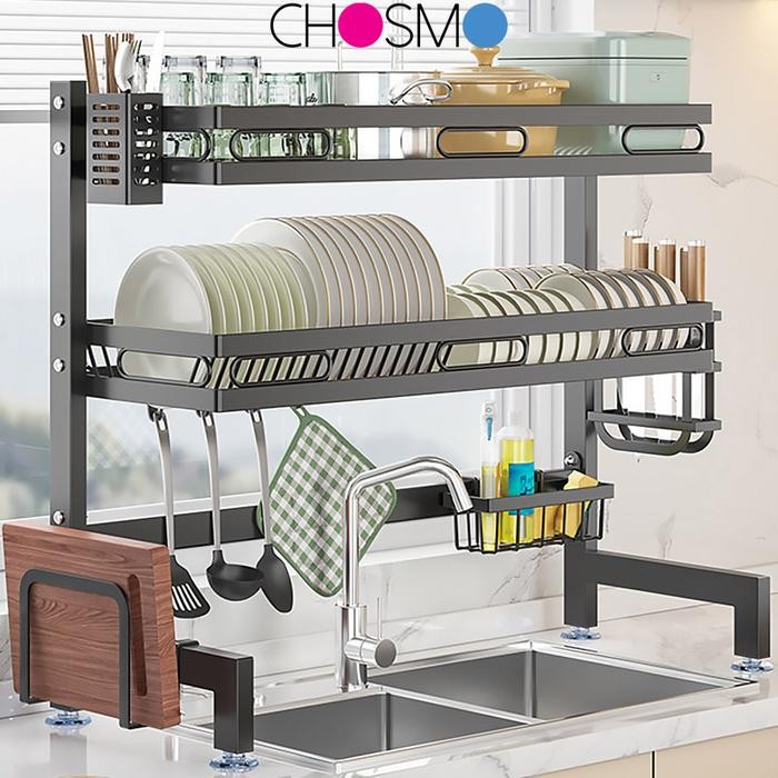 Rak cuci piring wastafel rak dapur anti karat rak piring dengan akseso