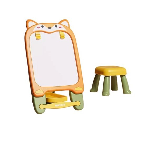 

[capt] Mainan Edukatif Anak Perlengkapan Belajar Stand Papan Tulis Magnet 2 Sisi Bahan Plastik -