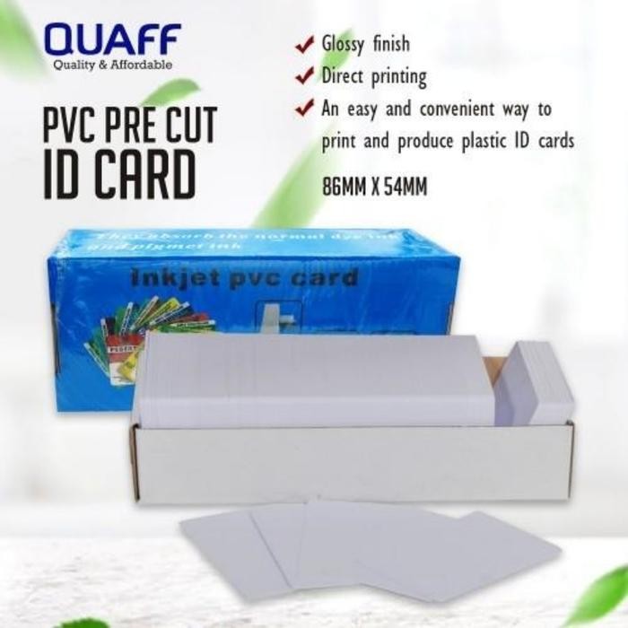 

Ready- Quaff Kartu Printable Inkjet Id Card (Pvc Id Card) Bisa Inkjet 200Pcs/Box 86Mm*54Mm