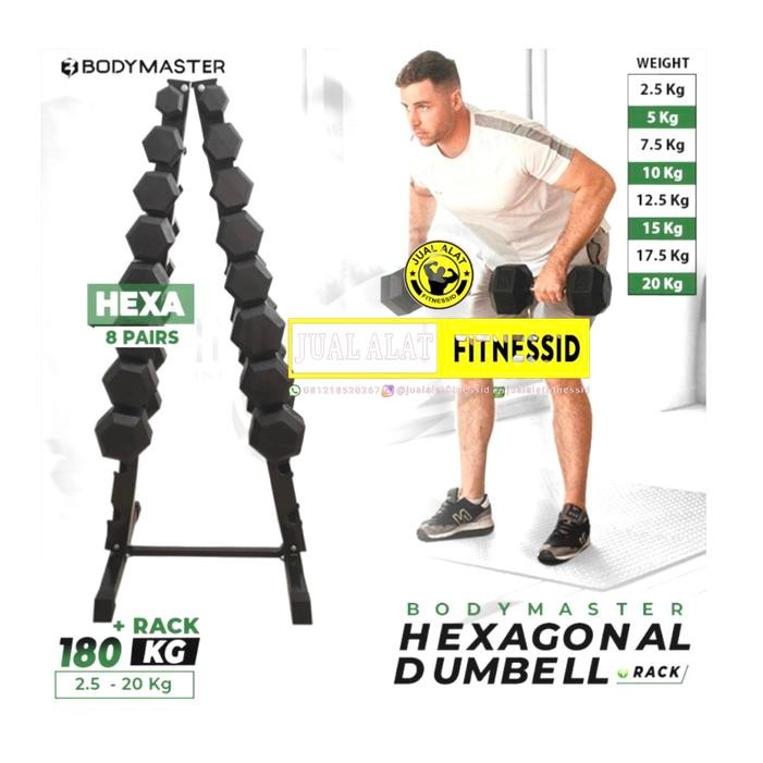 1 Set Dumbell Hexa 2.5Kg-25Kg Set2 Dumbell 2,5-20Kg Dumbell