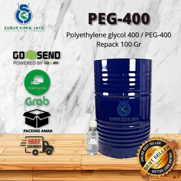PEG 400 / 100GR / POLYETHYLENE GLYCOL 400 USP (PELARUT DALAM INDUSTRI FARMASI)