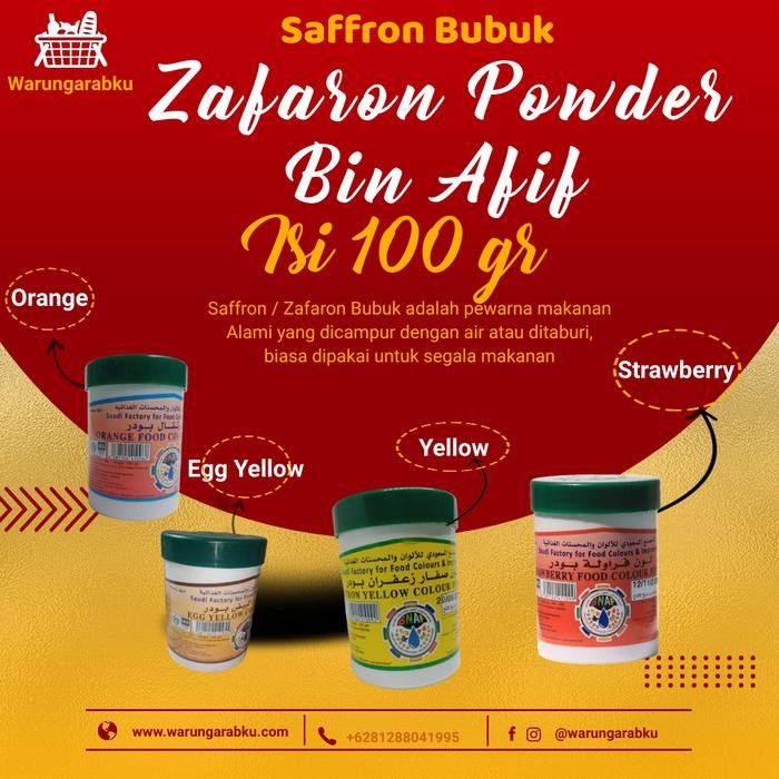 

InstanTanyadulu- Zafaron Safron Bubuk ZAFARON Powder 100 gr Merk BIN AFIF Expired 2023