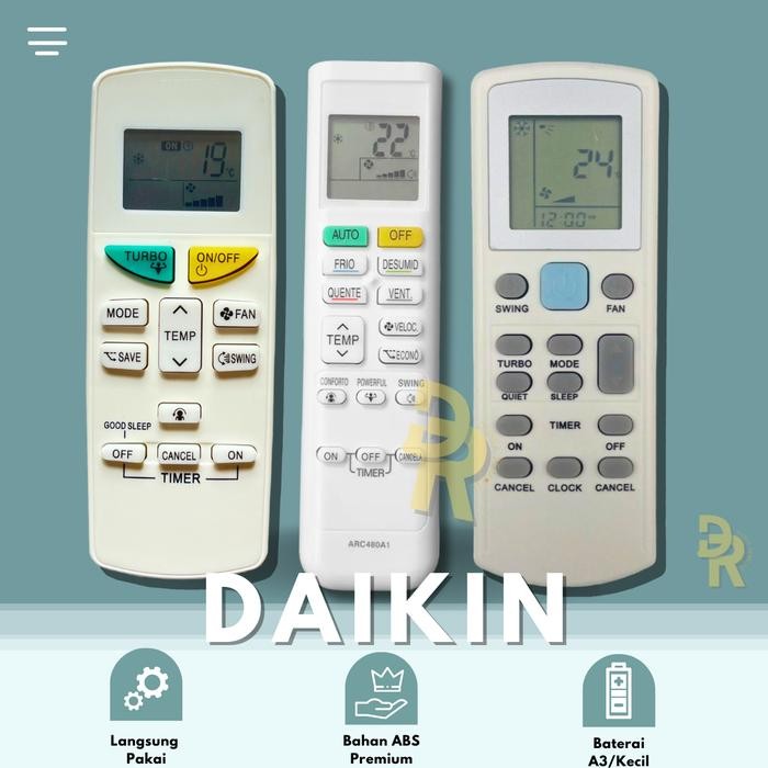 REMOT REMOTE AC DAIKIN TURBO MULTI SPLIT INVERTER SERIES TANPA SETTING