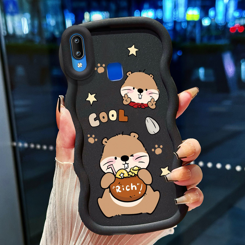 Casing Hp Untuk VIVO Y91 Y91i Y93 Y95 Y91C Y1s Y90 Case Lucu berbulu Softcase silikon Cesing Kesing 