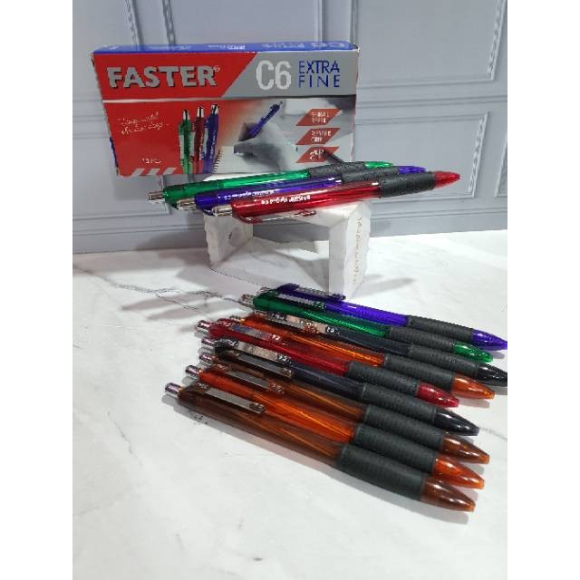 

Pen Faster C6 cetek ( = 12pcs)/faster/C6/bolpen faster