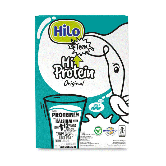 

Lalaa_Store HiLo Teen HiProtein Original 10 Sachet - Susu Tinggi Kalsium & Protein