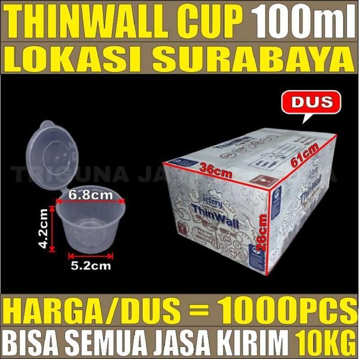Kenanganpawon Cup Puding Mini 100Ml Per Dus Thinwall Slime Sambal Surabaya
