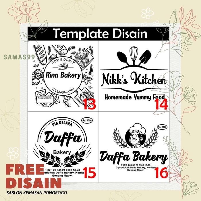 Kenanganpawon Sablon Plastik Opp Roti 15X15 Sablon Kemasan Sablon Plastik Opp Roti