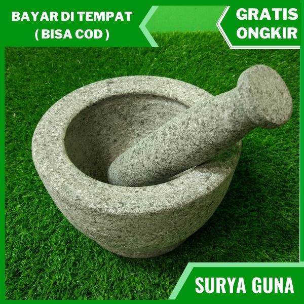 Pawongenz Lumpang Batu Dan Alu Ukuran 18 Cm Lumpang Batu Kali