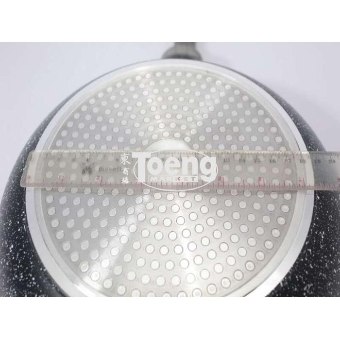 Kenanganpawon Wok 28Cm+Lid Black Bolde / Wok Pan 28Cm Granit Bolde