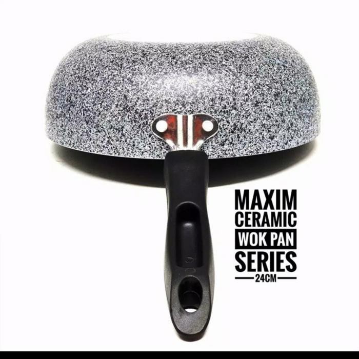 Kenanganpawon Maxim Neostone Deep Wok 24Cm / Wajan Ceramic Neostone 24Cm