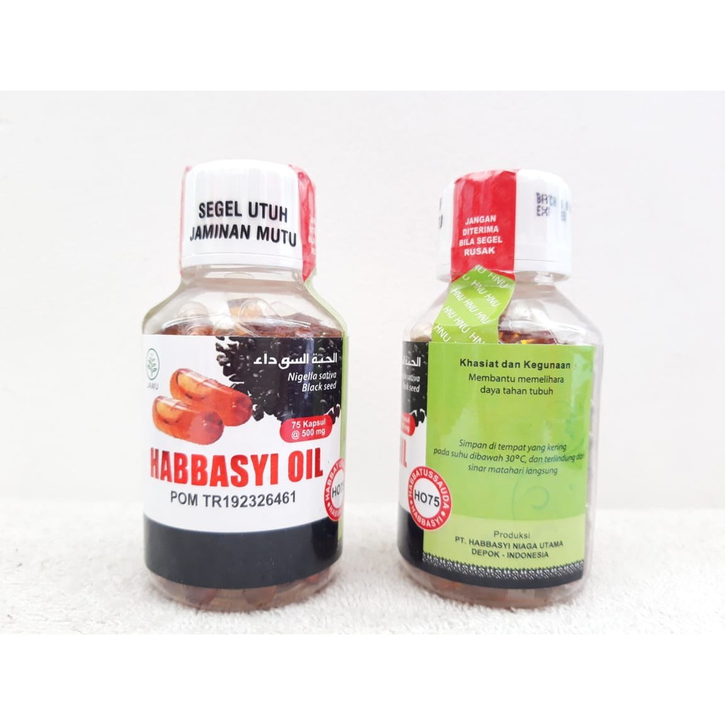 Habbasyi Oil 75 Kapsul - Minyak Habbatussauda Kapsul Oil - Minyak Habbatussauda