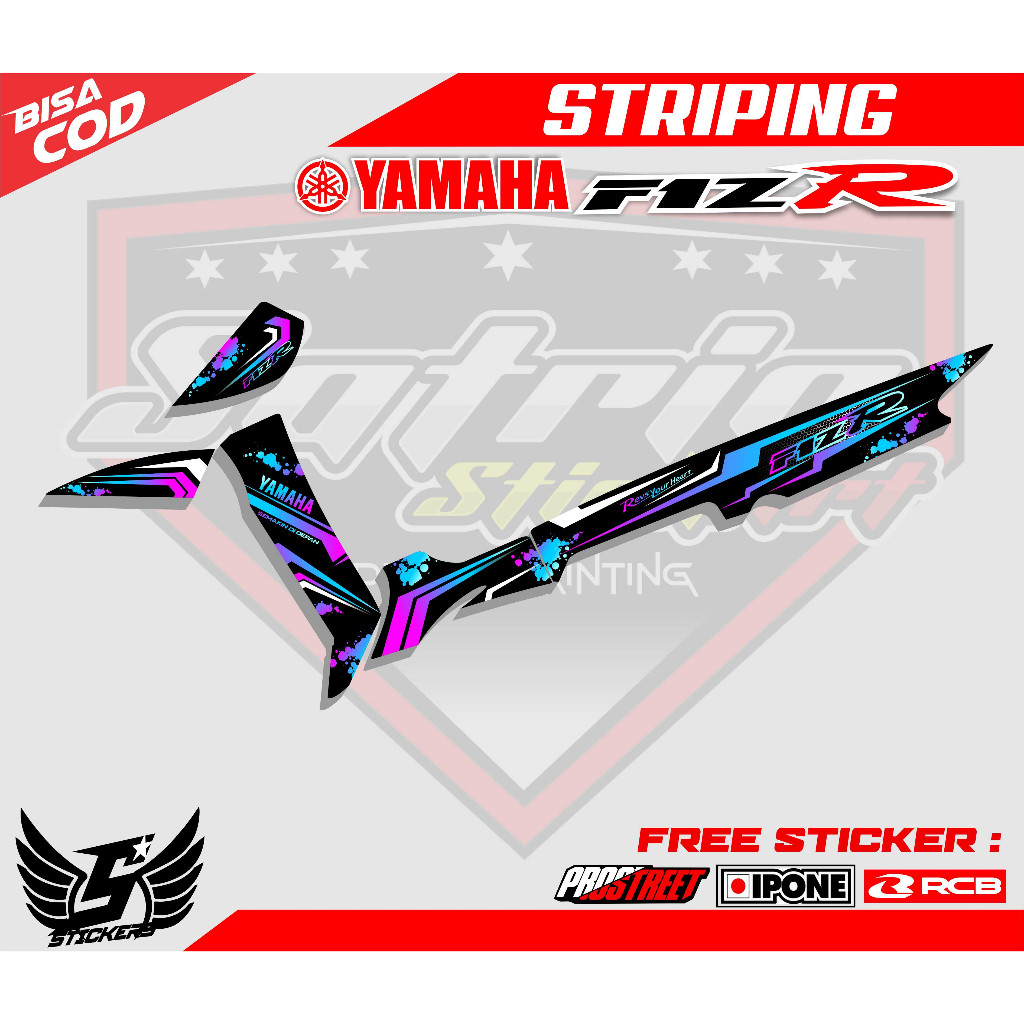 STRIPING VARIASI FIZ R / STICKER LIST MOTOR YAMAHA FIZ R
