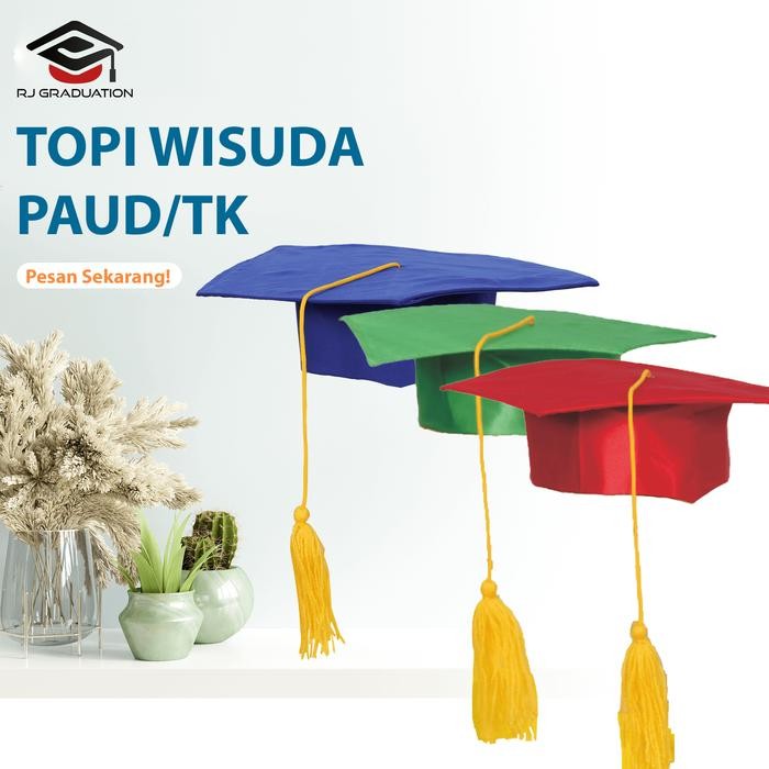 Komplit- Topi Wisuda/Topi Wisuda Tk/Topi Wisuda Paud/Atribut Wisuda