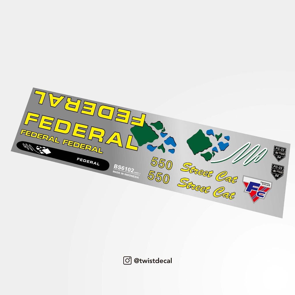 DECAL FEDERAL STREET CAT 550