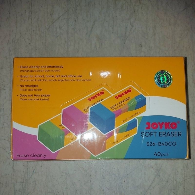 

penghapus pencil 526-b40co warna warni