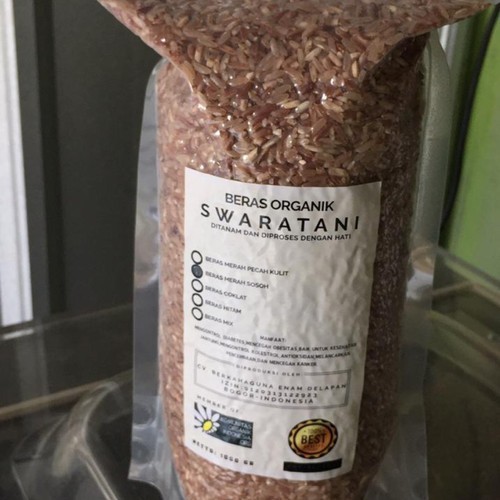 

InstanTanyadulu- Beras Merah Sosoh Organik Swaratani 1kg - Beras Merah Pecah Kulit