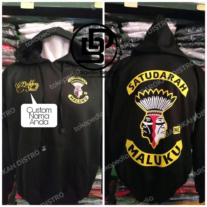 SWEATER HOODIE ZIPPER SATU DARAH MALUKU TERLARIS BISA REQ NAMA