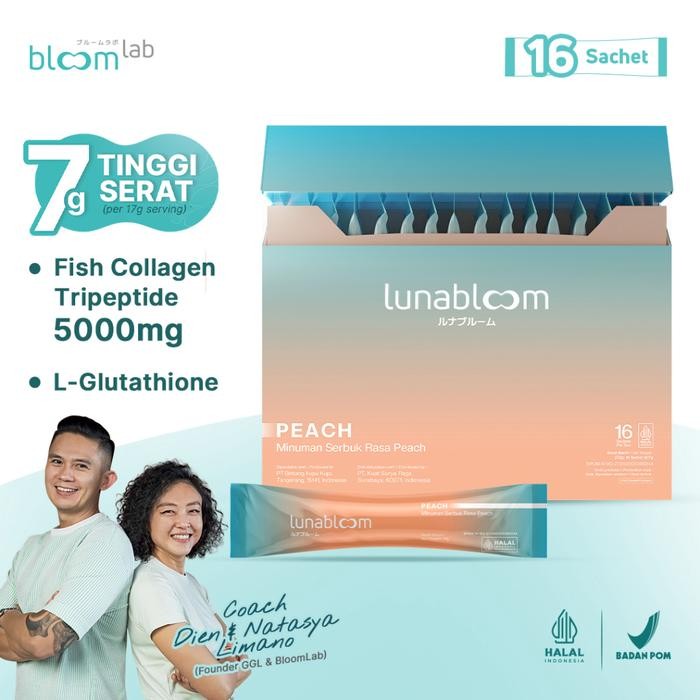 

Bloomlab Lunabloom Minuman Rasa Peach 1 Box 16 Sachet