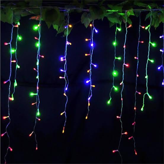 Lampu Tirai Led Warm White Dekorasi Wedding Lamaran Aqiqah