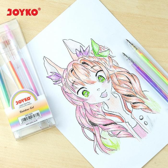 

ID NOKIDA COLOR GEL PEN JOYKO GPC-324 / PULPEN RAINBOW GEL / BALLPOINT GEL / PENA WARNA WARNI KOYKO