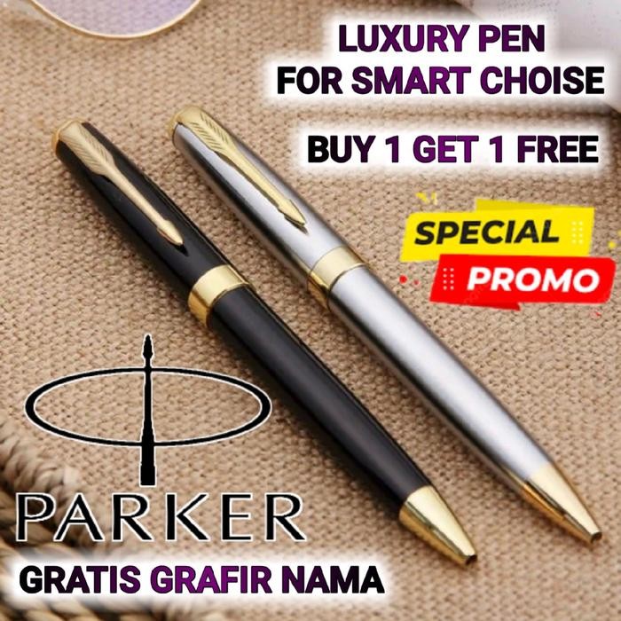 

ID PULPEN PARKER BUY 1 GET 1 MEWAH ELEGAN UNTUK HAMPERS ATAU SOUVENIR BOLLPOINT NYA PARA EXEKUTIVE