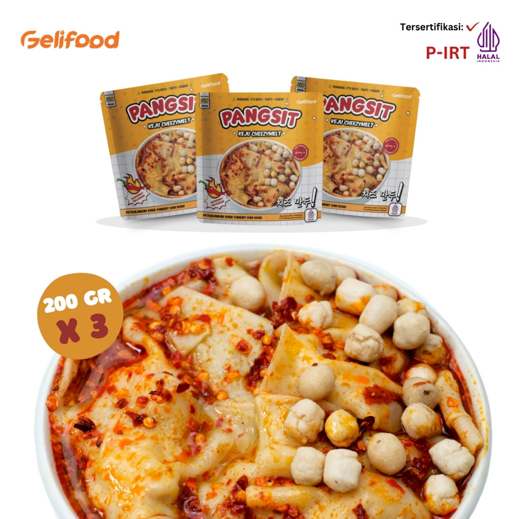 

Geli Food - Paket Kombo 3 Pack Series Pangsit Keju Kuah Merecon Isi Ayam