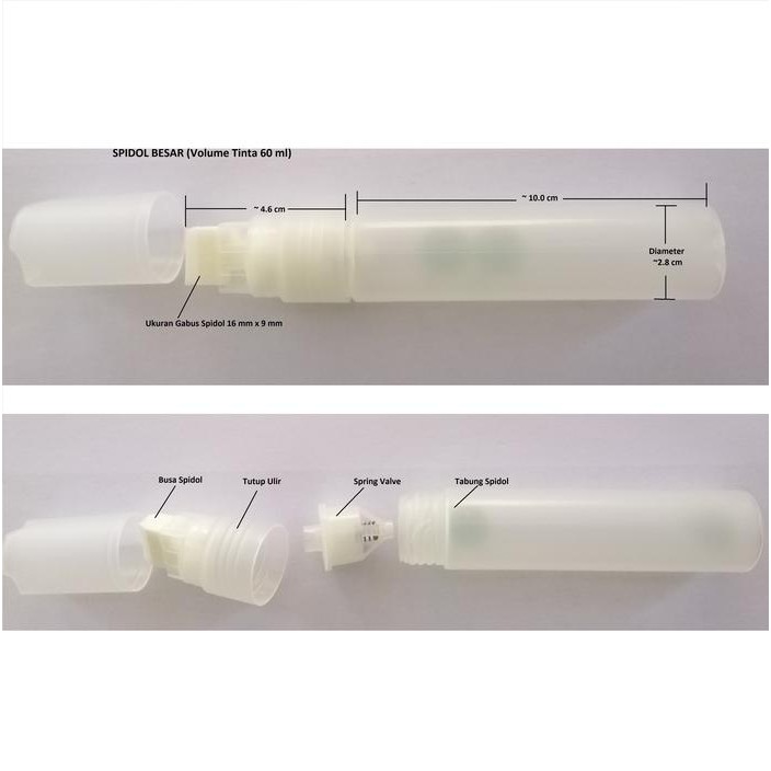 

ID SPIDOL KOSONG BERKUALITAS DENGAN MEKANISME SPRING VALVE. BISA DI PAKAI UNTUK ISI ULANG TINTA