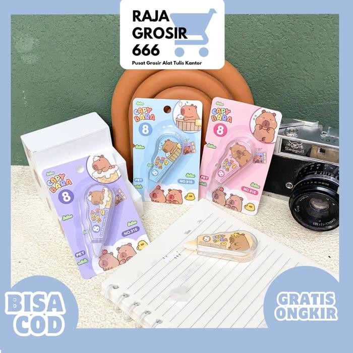 

ID CORRECTION TAPE SATUAN KECIL CAPYBARA CT-1819 / TIPX TIP EX TIPEX KAPIBARA CAPYBARA CAPPYBARA /