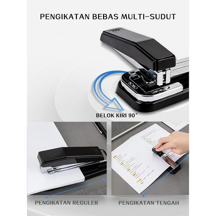 

ID TRIPLE STAPLER STEPLER ROTATABLE/ STAPLES MEJA PUTAR 3 ARAH BESAR/ STAPLES KANTOR
