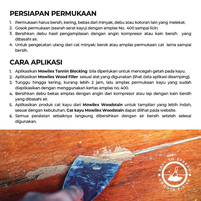 Lilissto Shop Mowilex Precoat Wood Filler 1 Kg - Jati