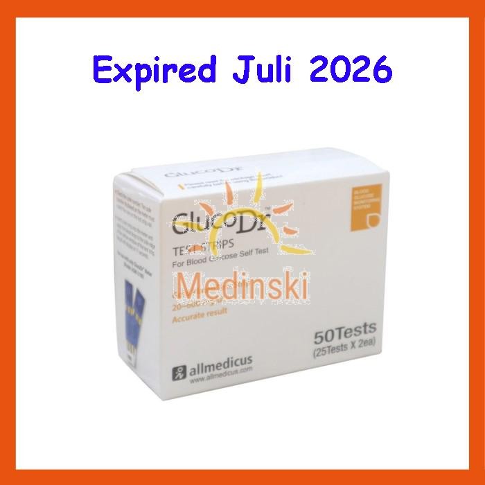 Strip GlucoDr Isi 50 stik BioSensor Gluco Dr Tes Gula Darah AGM-2100