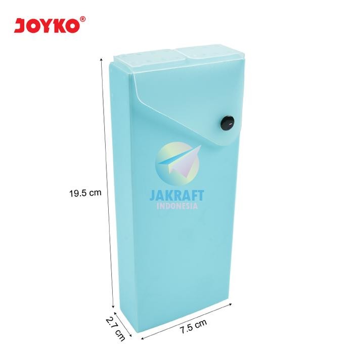 

ID (1 PCS) KOTAK TEMPAT PENSIL JOYKO PC-0719PSTL-35 WARNA PASTEL COLOR SLIDE PEN PENCIL CASE BOX