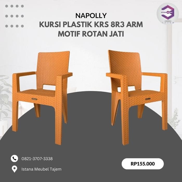KURSI PLASTIK KRS 8R3 ARM NAPOLLY *