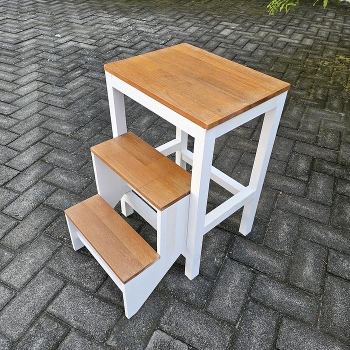 Tangga / Kursi Lipat / Tangga kursi lipat serbaguna / Tangga Kursi Full Kayu Solid