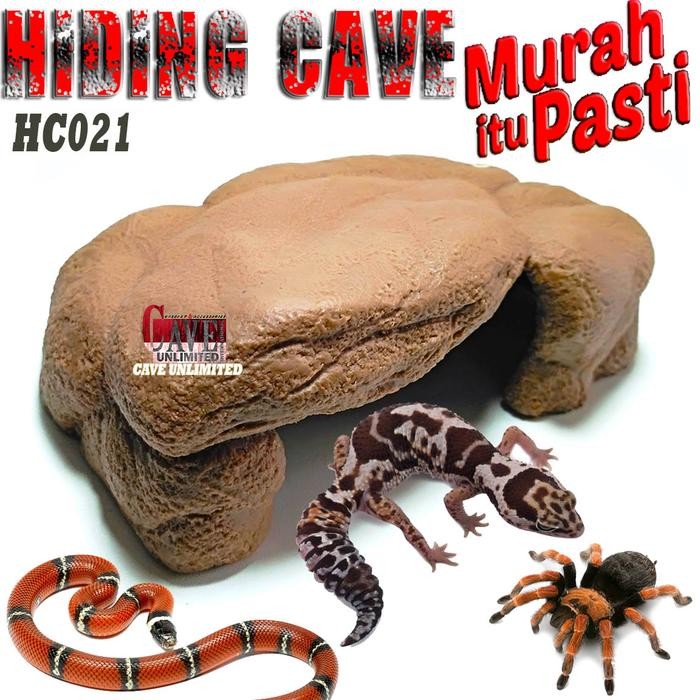 HC A HIDING CAVE RUMAH TEMPAT BERSEMBUNYI REPTILE INSECTA LEOPARD GECKO TOKEK CORN SNAKE BALL PHYTON