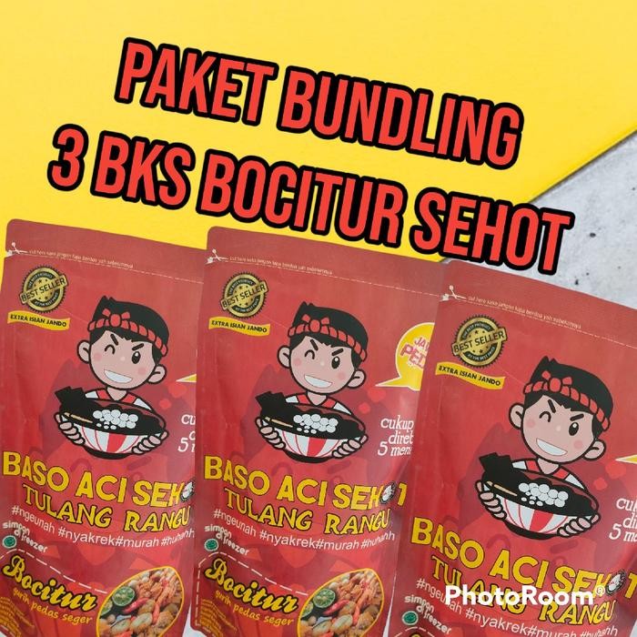 

PAKET BUNDLING 3 BKS BOCITUR BASO ACI TULANG RANGU SEHOT BAWANG PEDAS