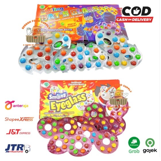 

( BERKAH ) Permen Kacamata Coklat Kacamata Smiling Eyeglass Cokelat Compound Cokelat Susu Jadoel Snack Jadul Snack
