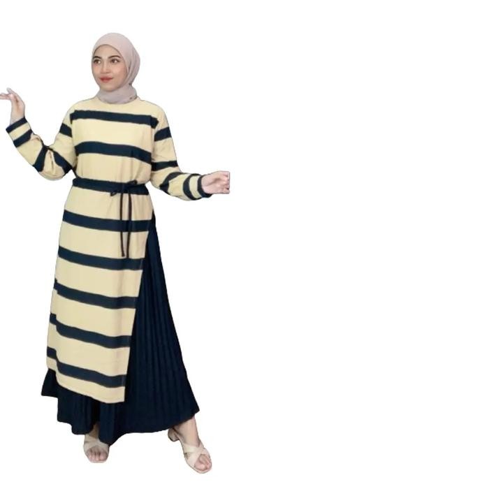 Nayya- Joley Cloth - Jessica Dress Muslimah Gamis Plisket Terbaru New Collection Baju Daily