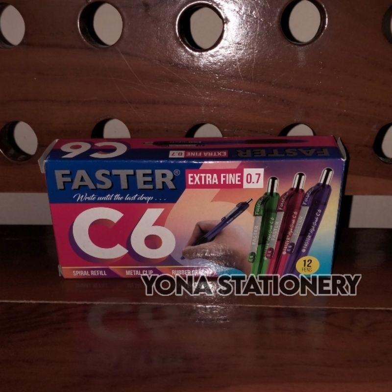 

PULPEN FASTER C6 EXTRAFINE 0,7MM 1 Pak: 12 pcs Tersedia hitam & u